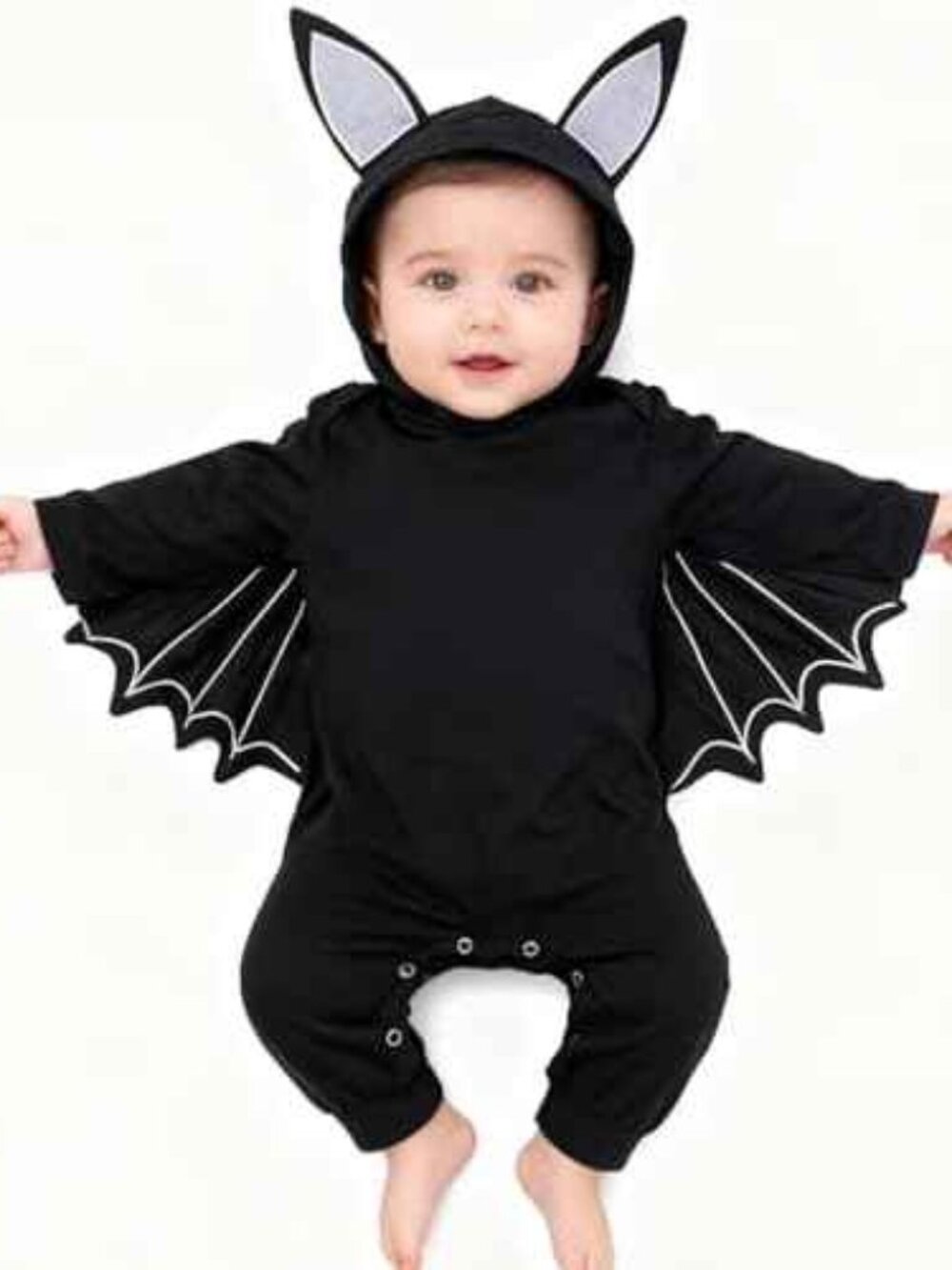 Baby Bat Halloween Costume Jumpsuit and Hat Set size 100, 2T-3T